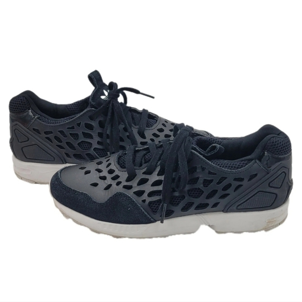 Adidas ZX Flux Lace Black Lace-Up Sneakers Women's Shoe Size 7.5